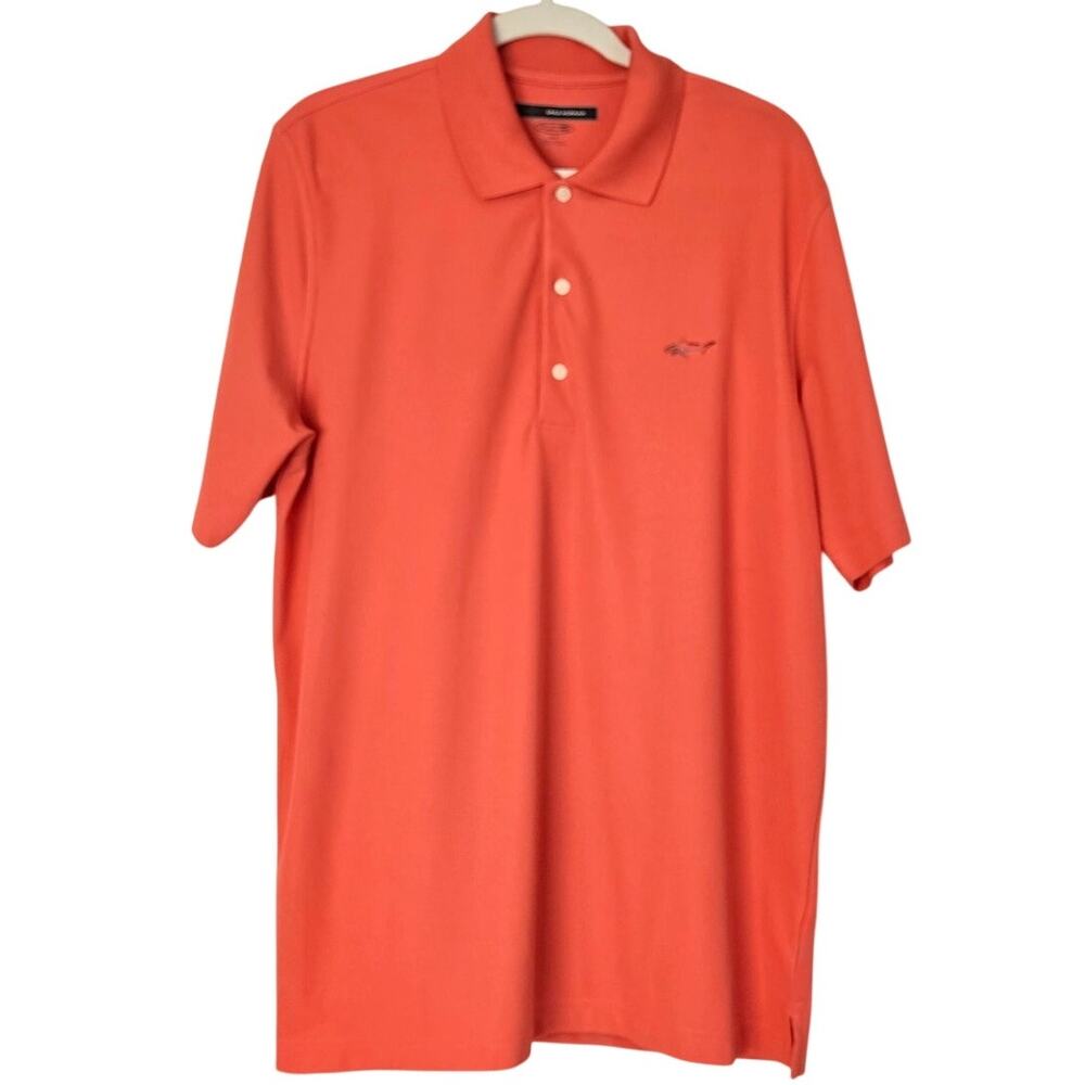 Golf Vacation Greg Norman Moisture‑Wicking Performance Polo Orange Size M